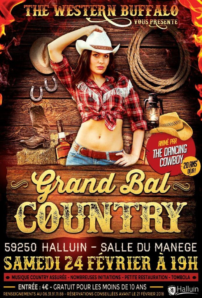 Affiche du bal de country 2018