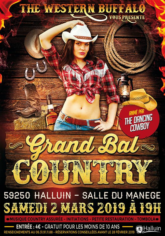 Affiche du bal country 2019