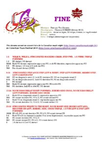 Fiche des pas de la danse Fine