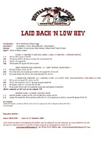 Fiche des pas de la danse Laid Back'n Low Key