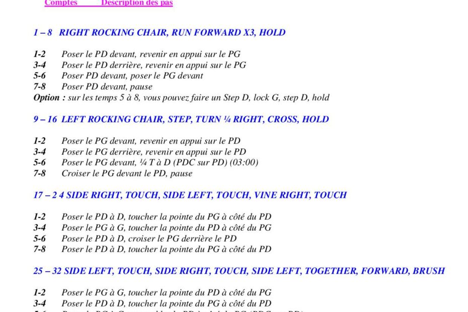 Fiche des pas de la danse Little Wagon Wheel