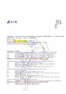 Fiche des pas de la danse Rain