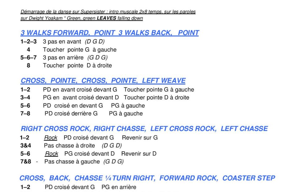 Linedance Stepsheet : D.H.S.S.