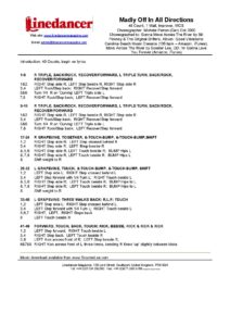 Fiche des pas de la danse Madly Off In All Directions
