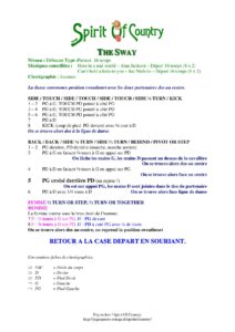 Fiche des pas de la danse The Sway