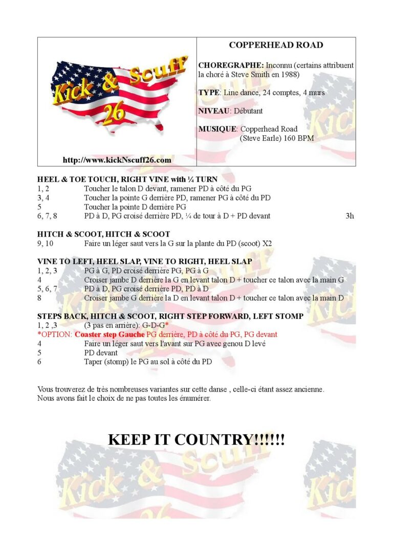 Copperhead Road Line Dance Country