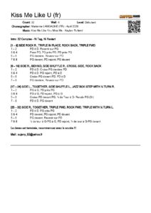 Fiche de la danse country Kiss Me Like U