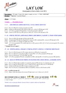 Fiche des pas de la danse Lay Low