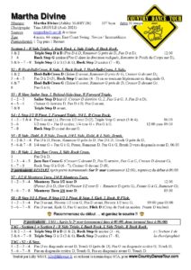 Fiche des pas de la danse country Martha Divine