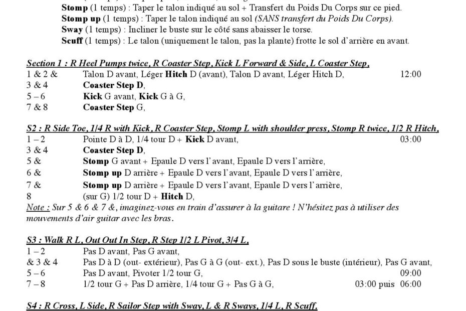 Linedance Stepsheet : Honky Tonk Way