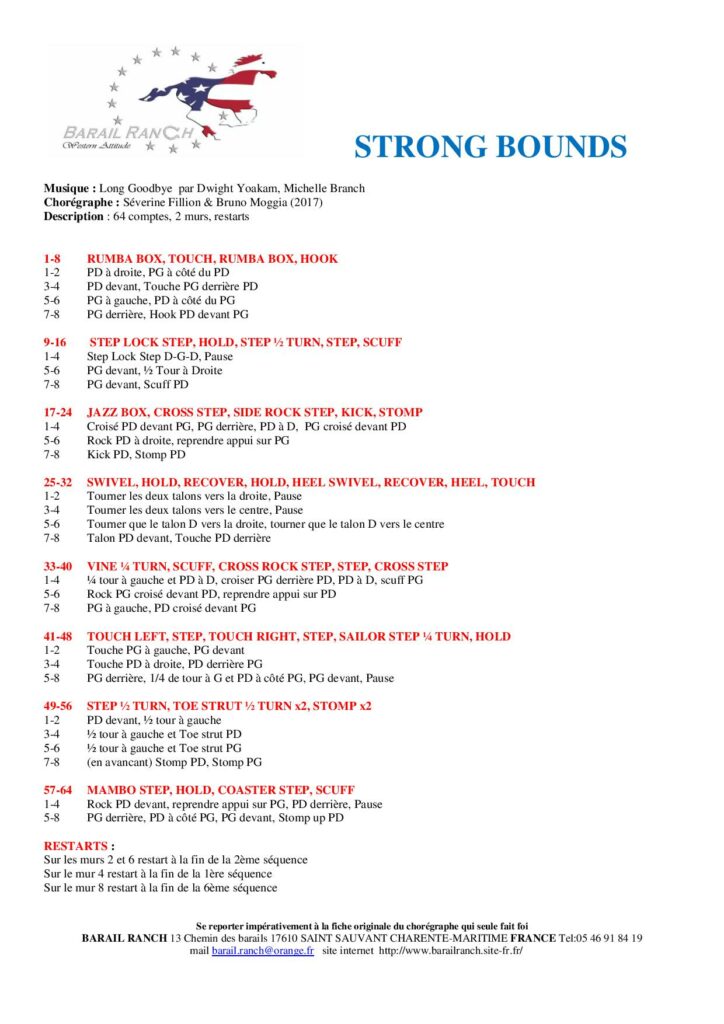 Linedance Stepsheet : Strong Bounds