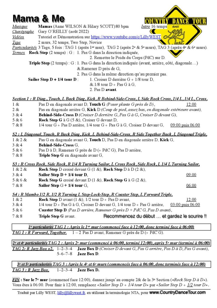 Linedance Stepsheet : Mama & Me