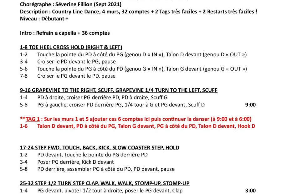 Linedance Stepsheet : Fillin' my cup