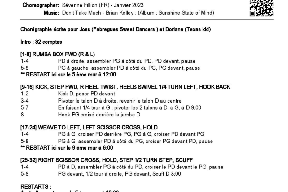 Linedance Stepsheet : Sweet & Texas