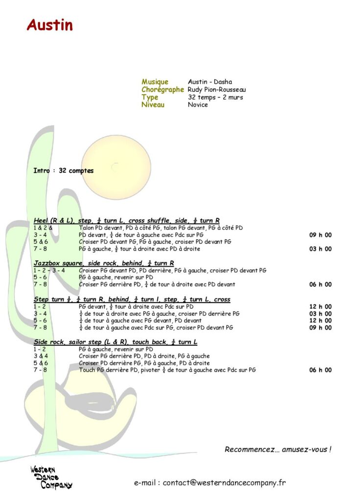 Linedance Stepsheet : Austin