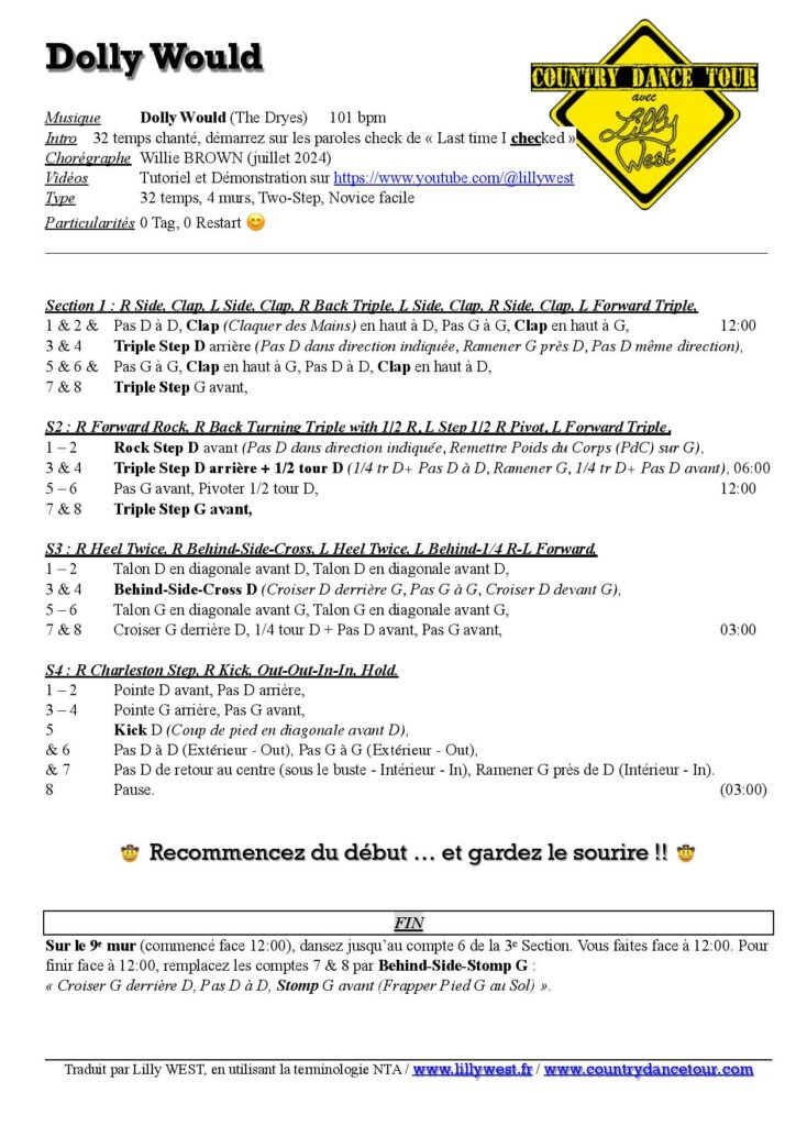 Linedance Stepsheet : Dolly Would